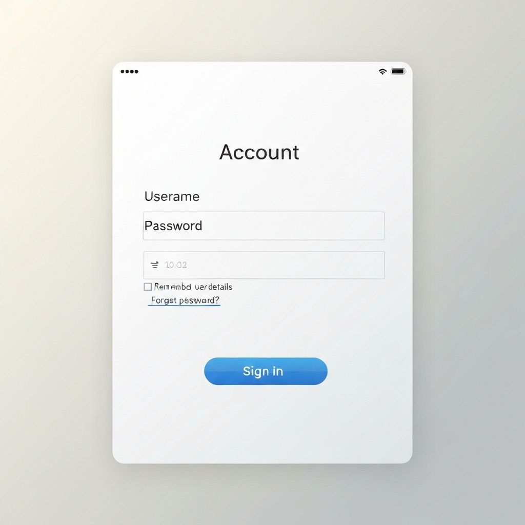 アカウント発行 - ログイン画面が表示されたPC画面
